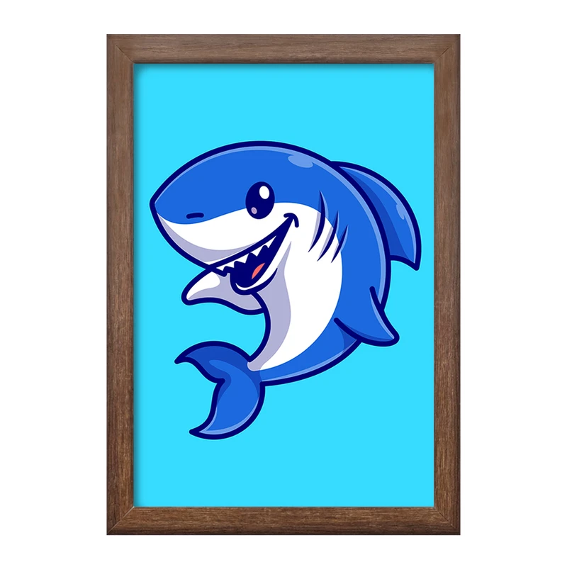 تابلو خندالو طرح حیوانات بامزه کوسه کد 29667