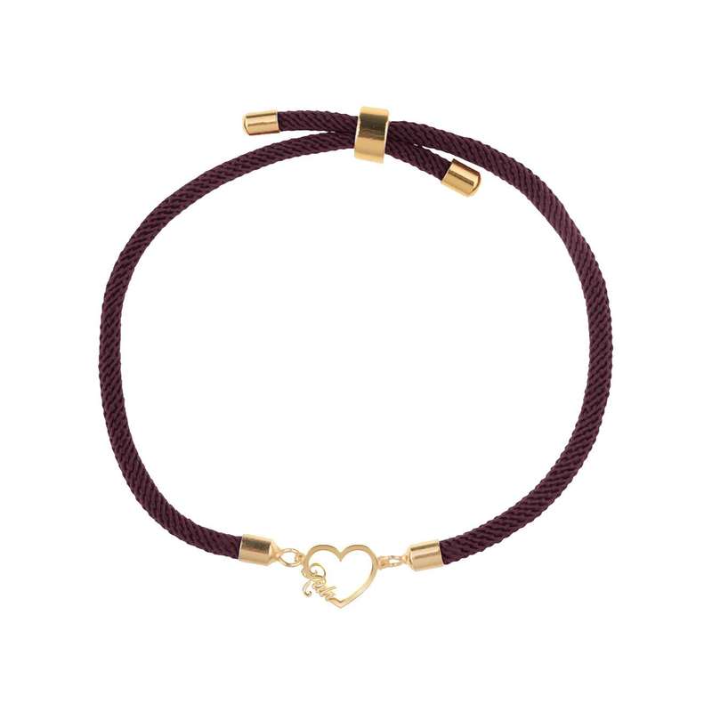 دستبند طلا 18 عیار زنانه مدوپد مدل اسم ربیع rabi کد DB11-10108