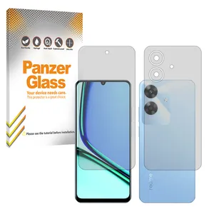 Panzer glass transparent screen protector suitable for Realme Note 60 Mobile phone along with the back protector