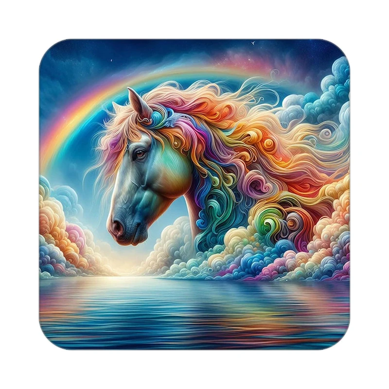 زیر لیوانی کاکتی طرح اسب تک شاخ و یونیکورن مدل mp29318