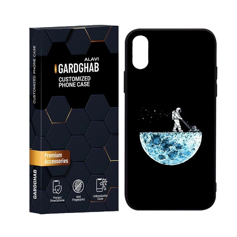 کاور گارد قاب علوی مدل دورژله پشت گلس کهکشان  مناسب برای گوشی موبایل اپل iPhone X / XS