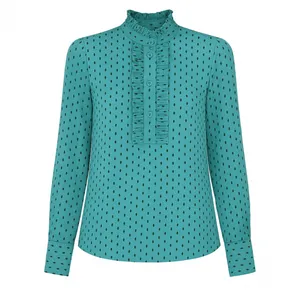 بلوز آستین بلند یقه ایستاده زنانه مدل شقایق کد ۸۹