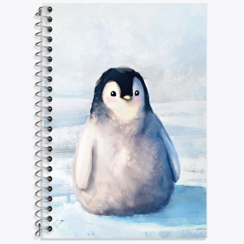 دفتر زبان 50 برگ خندالو مدل دو خط طرح پنگوئن کد F920