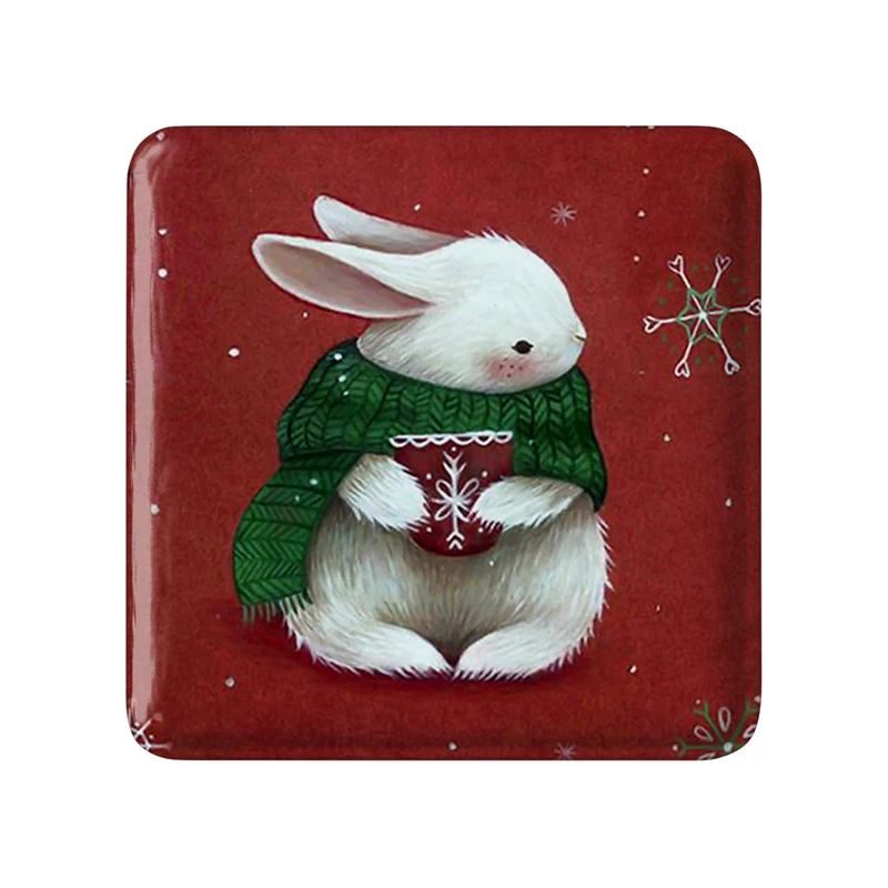 مگنت خندالو طرح کریسمس Christmas مدل مربعی کد 22142