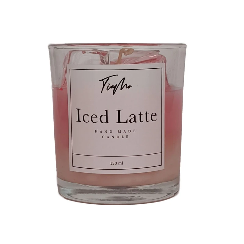 شمع دست ساز مدل پینک لاته