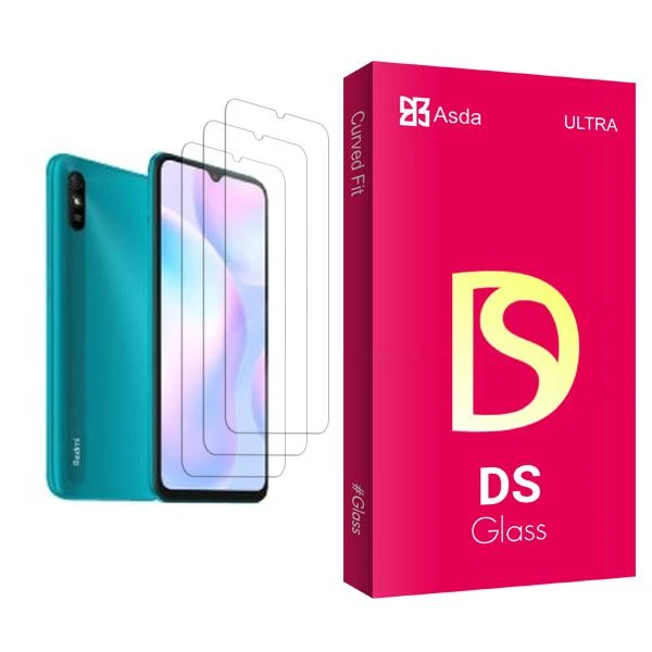 محافظ صفحه نمایش آسدا مدل DS Glass MIX003 مناسب برای گوشی موبایل شیائومی Redmi 9AT بسته سه عددی