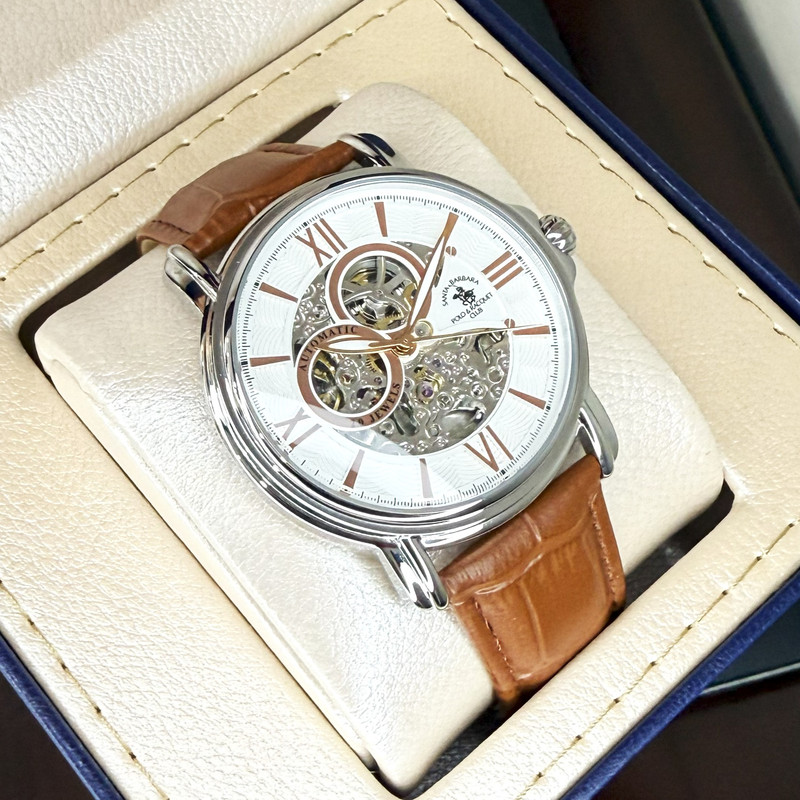 ساعت مچی عقربهای مردانه مکانیکی سانتا باربارا پولو راکت کلاب مدل SB.8.10002-3