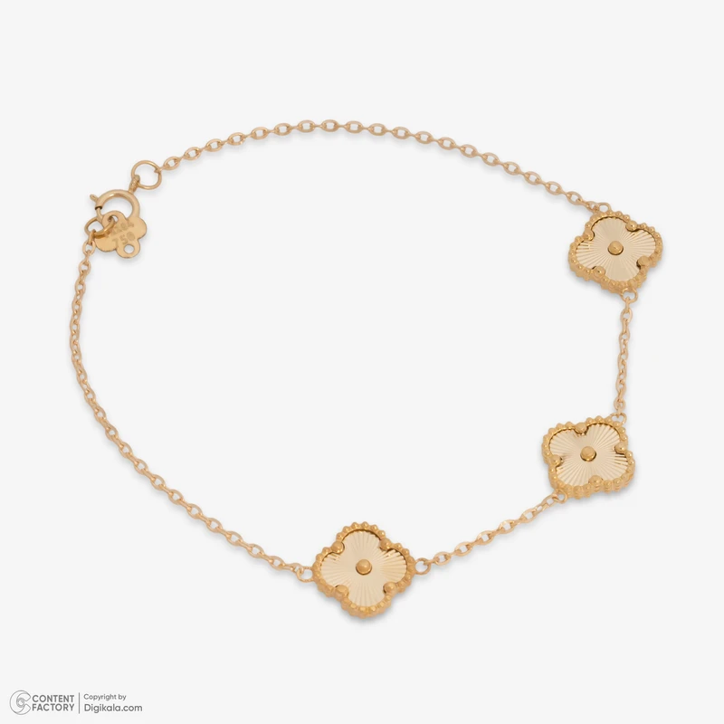 عکس شماره 3 : دستبند زنجیری طلا کم اجرت 18 عیار زنانه گالری طلا و جواهر هانی مدل ونکلیف