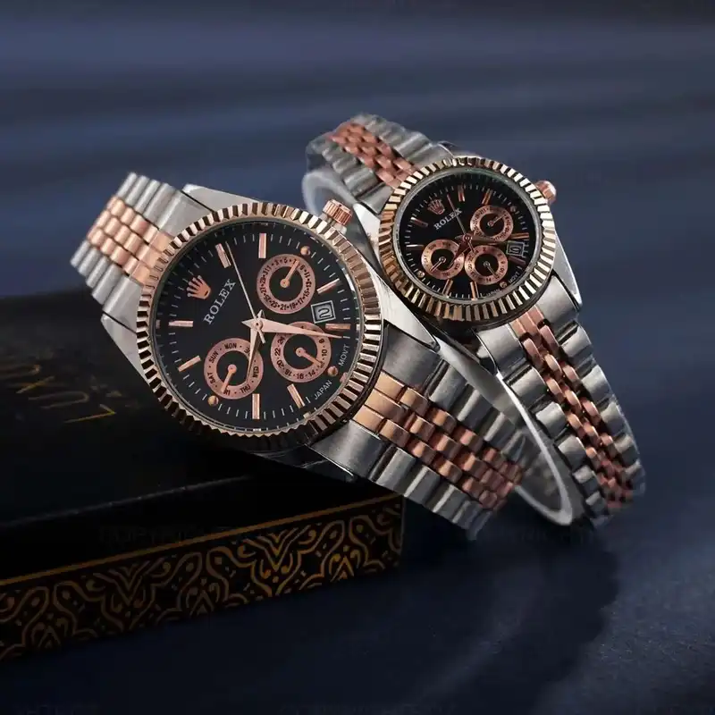 ست ساعت مچی عقربه ای زنانه و مردانه  مدل تک موتور 099