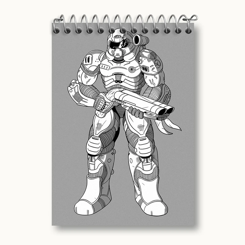 دفتر یادداشت 50 برگ خندالو مدل بازی رستاخیز (Doom) کد 31411