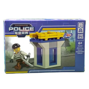 ساختنی 46 تکه ناب سل مدل ایستگاه پلیس کد NAAB007POLICE46 PCS/PZS 8in1