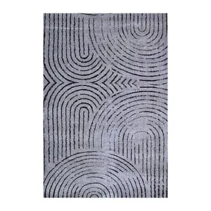 فرش ماشینی 320 شانه فرش سهند زمینه خاکستری حاشیه نقره ای مدل SO27.0A