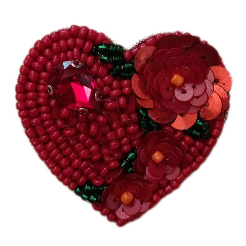 گل سینه زنانه مدل قلب