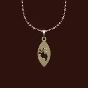 گردنبند طلا 18 عیار زنانه مدوپد مدل هندسی کد X2-1-1189