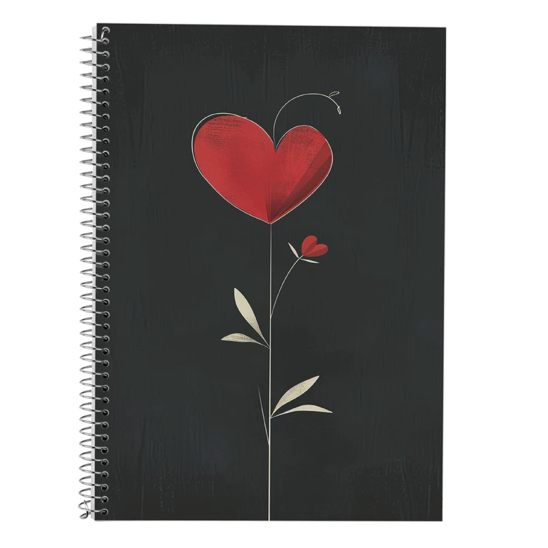 دفتر زبان 50 برگ مدوپد مدل سه خط طرح عاشقانه love کد DF14186