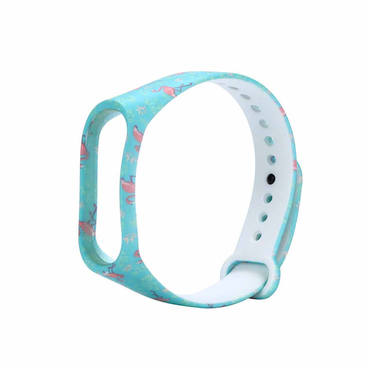 بند طرح فلامینگو مدل F01 مناسب برای مچ بند هوشمند شیائومی Mi Band 3 /Mi Band 4
