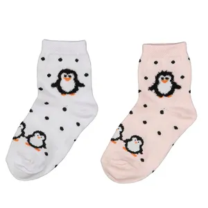 جوراب دخترانه مدل  پنگوئن کد 14 مجموعه دو عددی