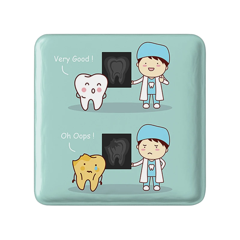 مگنت خندالو طرح دندان و دندان پزشکی کودکانه مدل مربعی کد 36734