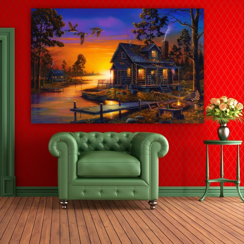 پوستر دیواری طرح طبیعت غروب کد FD887