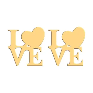 گوشواره طلا 18 عیار زنانه فرشته مدل طرح WEL-000380 LOVE 
