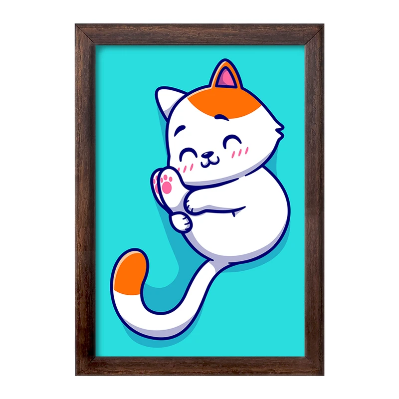 تابلو خندالو طرح حیوانات بامزه گربه کد 29657