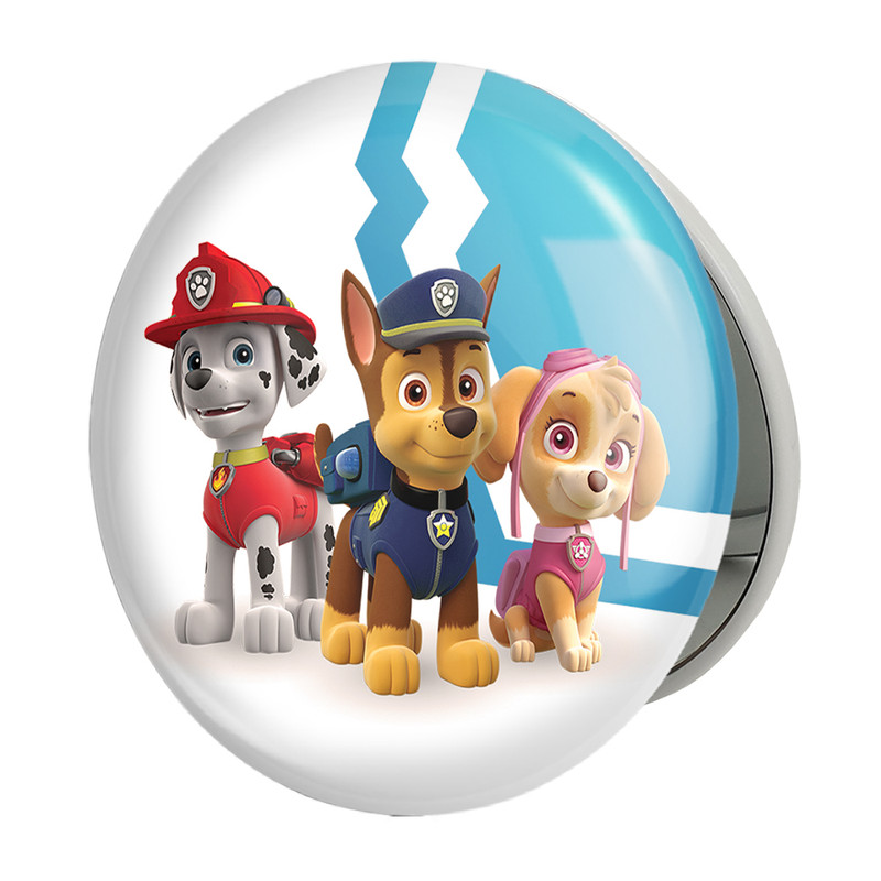 آینه جیبی خندالو طرح چیس و مارشال و اسکای سگ های نگهبان Paw Patrol مدل تاشو کد 12583 