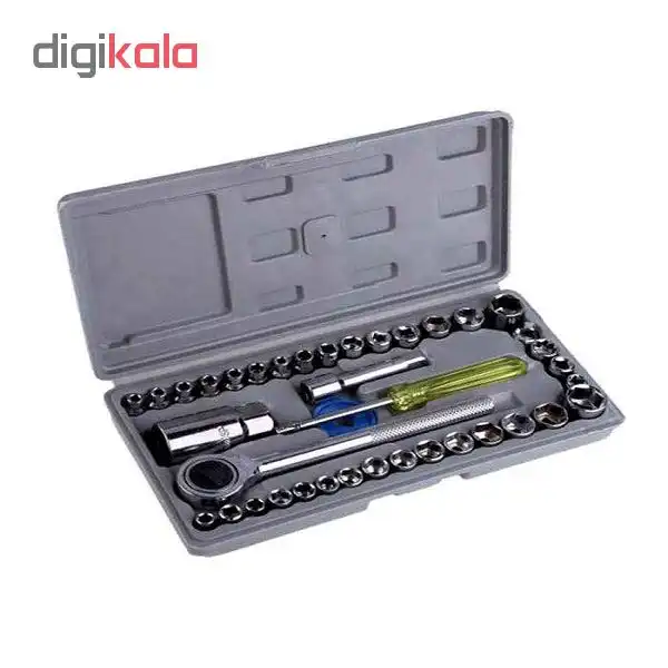 مجموعه 40 عددی آچار بکس و دسته آچار مدل آیوا
