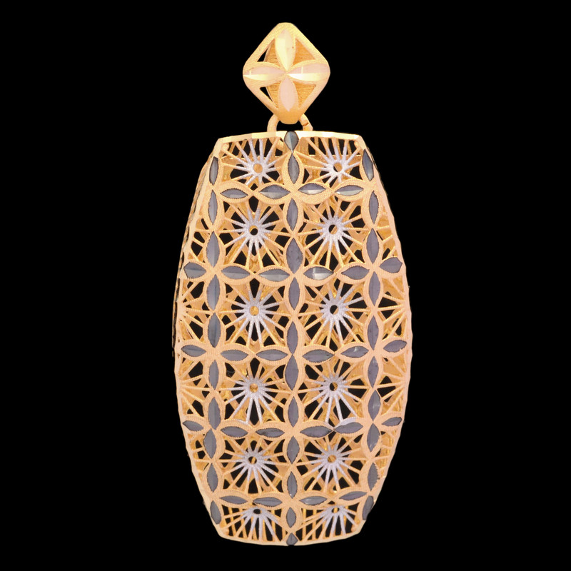 آویز گردنبند طلا 18 عیار زنانه طلای مستجابی طرح برگ آوا کد 874555