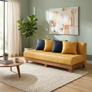 مبل سه نفره مدل ال کد 102-MR104-3/Y-GR-BR