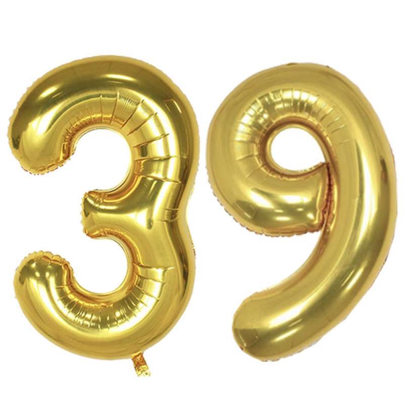 بادکنک فویلی پارتی لند تهران طرح عدد سی و نه کد thirty nine39 بسته 2 عددی
