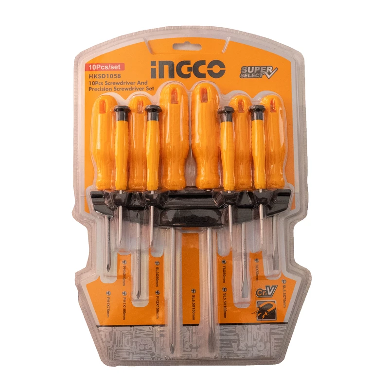 پیچ گوشتی اینکو مدل HKSD1058 مجموعه 10 عددی