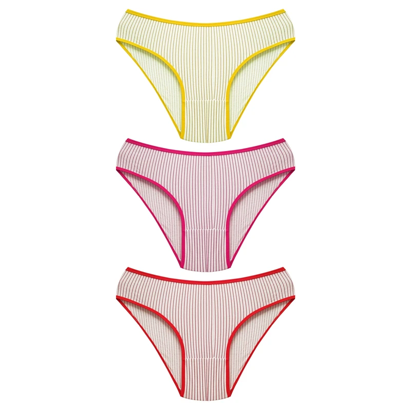 شورت زنانه ماییلدا مدل راه‌راه کد 5322-2 بسته 3 عددی