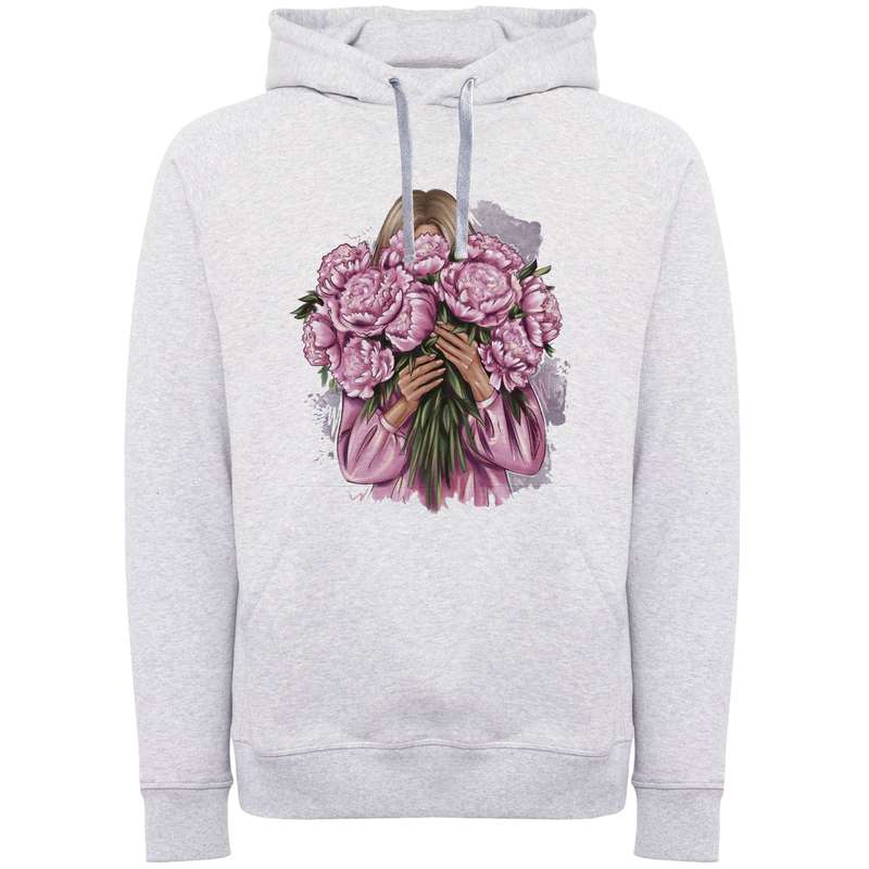 هودی زنانه مدل دختر و دسته گل A188