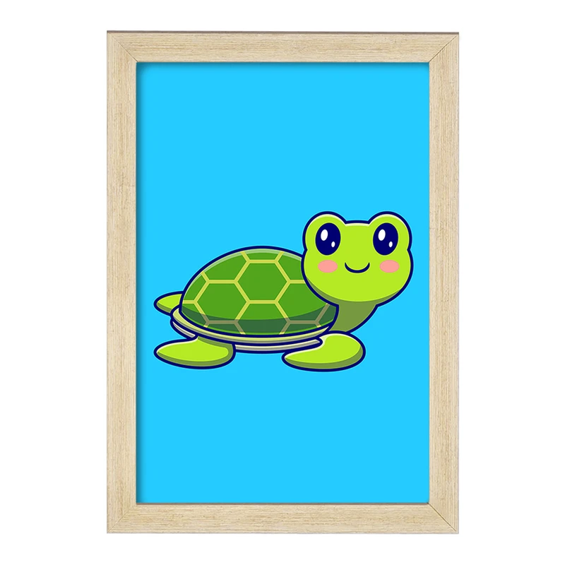 تابلو خندالو مدل حیوانات بامزه لاکپشت کد 25401