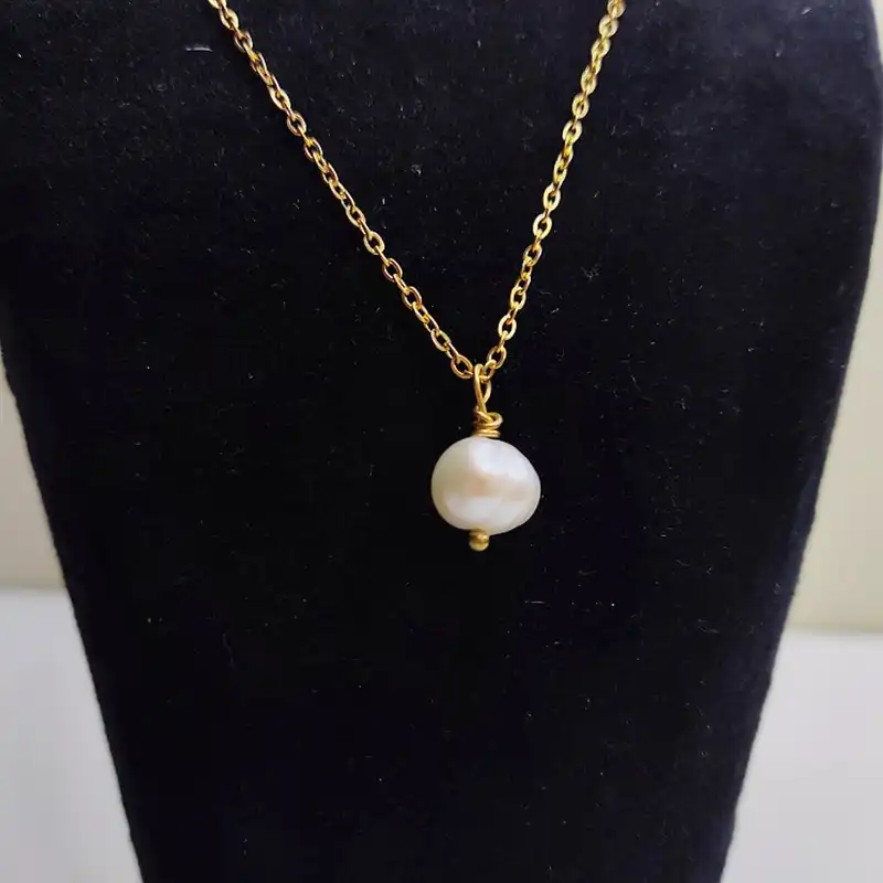 گردنبند زنانه مدل مروارید پرورشی