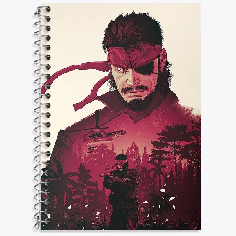 دفتر زبان 50 برگ خندالو مدل دو خط طرح بازی متال گیر (Metal Gear) کد 33181