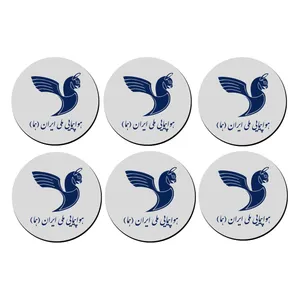 زیر لیوانی لوکسینو مدل هواپیمایی ملی ایران هما مجموعه 6 عددی