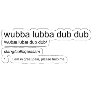 استیکر لپ تاپ مدل Wubba Lubba Dub Dub - Definition