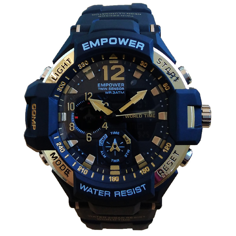 ساعت مچی عقربهای مردانه امپاور مدل دوزمانه کد 1203 ساعت مچی عقربهای مردانه امپاور مدل دوزمانه کد 1203