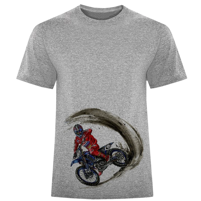 تی شرت آستین کوتاه مردانه مدل موتورسوار D257