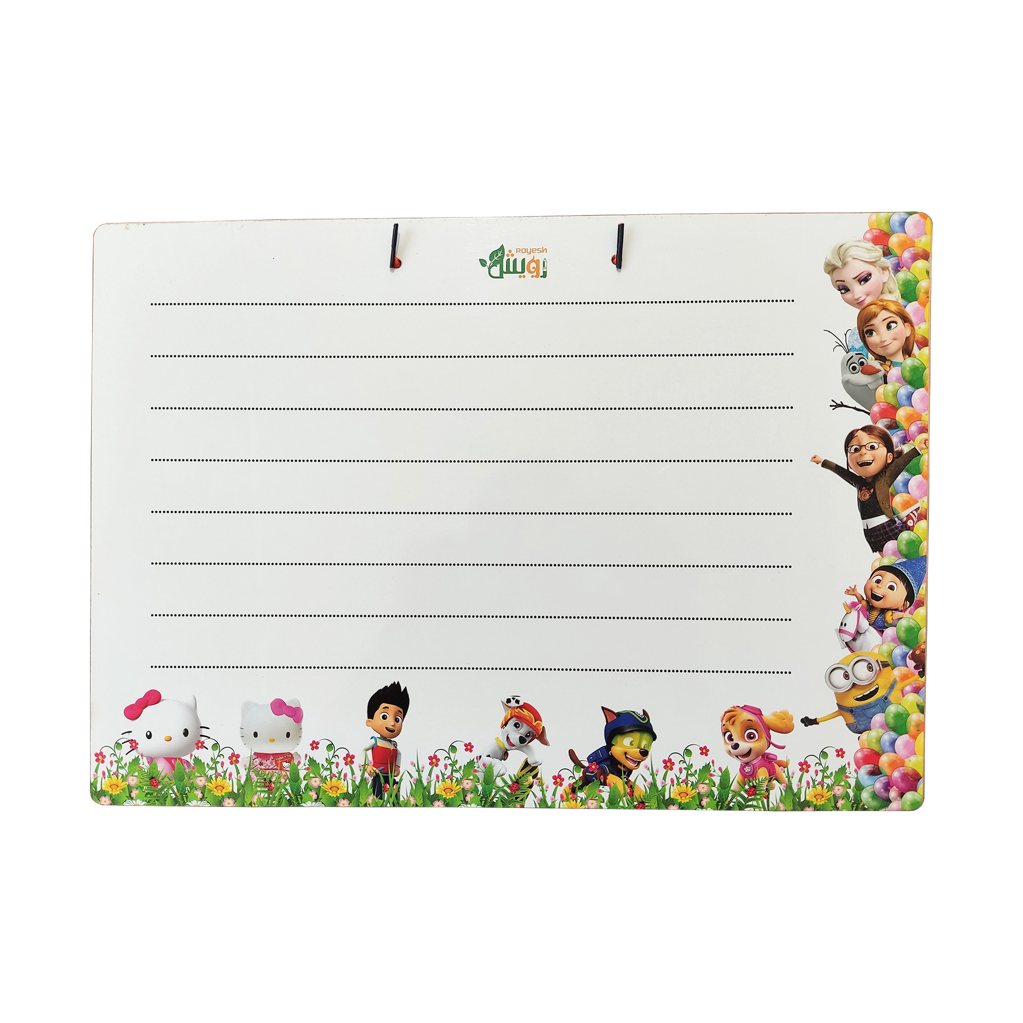 تخته وایت برد رویش مدل B120 طرح اسب های شاخ دار سایز 50x35 سانتی متر