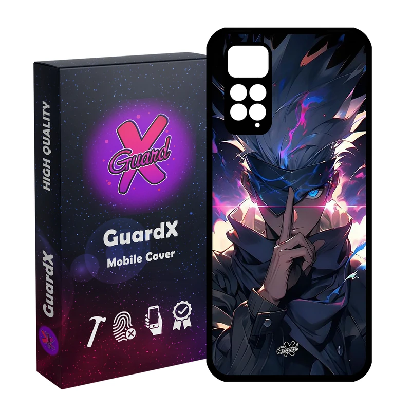 کاور گارد ایکس طرح ساتورو گوجو انیمه مدل Glass10700 مناسب برای گوشی موبایل شیائومی Redmi Note 11S/ Note 11 4G