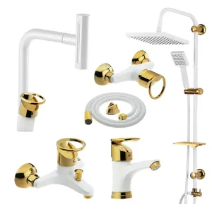 ست شیرآلات فراست پویا مدل النگویی آبشاری چهارحالته مجموعه 6 عددی