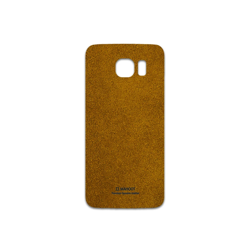 برچسب پوششی ماهوت مدل Brown-Chamois-Leather مناسب برای گوشی موبایل سامسونگ Galaxy S6