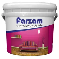 رنگ اکریلیک نیم براق فرزام کد 530 وزن 5 کیلوگرم