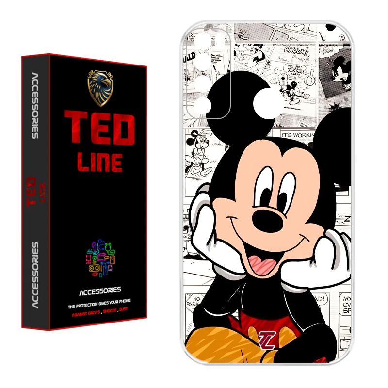 کاور تدلاین طرح میکی موس کد 1151 مناسب برایگوشی موبایل شیائومی Redmi Note 8