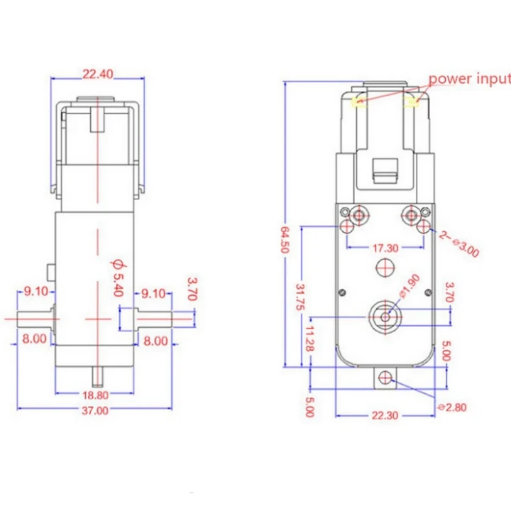 موتور گیربکس گجت مدل 250RPM 3-6v عکس شماره 4