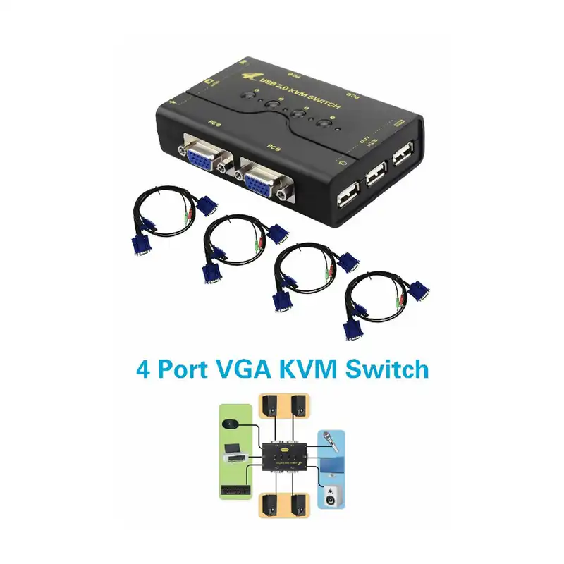 سوییج چهار پورت VGA KVM کی نت پلاس مدل H321