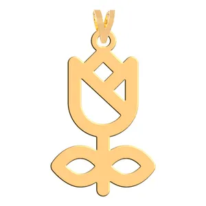 آویز گردنبند طلا 18 عیار زنانه فرشته مدل گل WNL-000252