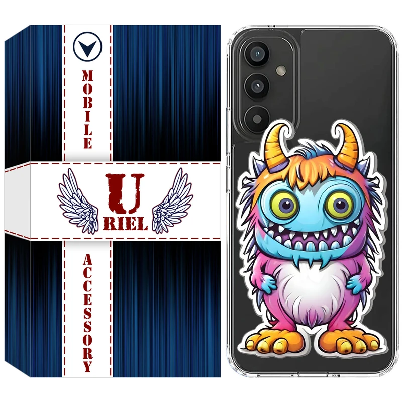 کاور یوریل مدل Clear کد 50 طرح میکروب مناسب برای گوشی موبایل سامسونگ Galaxy A34